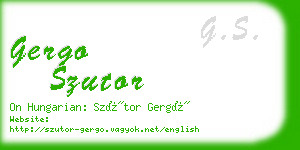 gergo szutor business card